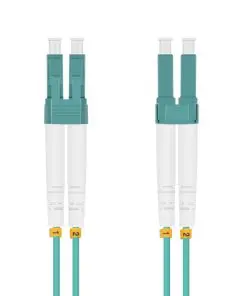 helos LWL OM3 Patchkabel Duplex LSZH 3,0mm LC/LC aqua 20,0m