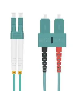 helos LWL OM3 Patchkabel Duplex LSZH 3,0mm LC/SC aqua 20,0m