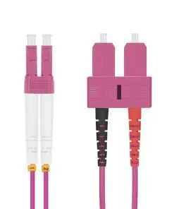 helos LWL OM4 Patchkabel Duplex LSZH 3,0mm LC/SC erikaviolett 10,0m