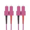 helos LWL OM4 Patchkabel Duplex LSZH 3,0mm SC/SC erikaviolett 2,0m