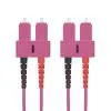 50/125 µm, Multimode , OM4-Faser für 10 Gigabit/s , SC Duplex St. an SC Duplex St. , Farbe: erikaviolett , 20 Jahre Garantie