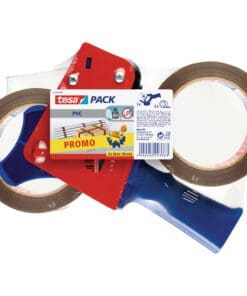 tesa pack, zwei Rollen (PVC), 66m x 55mm, plus tesapack-Handabroller