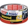tesa extra power universal, 25m x 50mm, gewebeverstärktes Folienband, schwarz, schwarz tesa pack, zwei Rollen (PVC), 66m x 55mm, plus tesapack-Handabroller