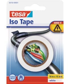 tesa Isolierklebeband, 10m x 15mm, weiß, Blister, weiß