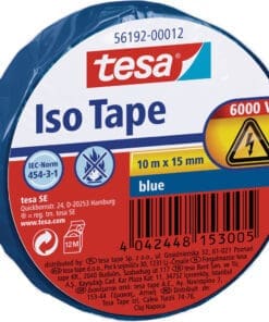 tesa Isolierklebeband, 10m x 15mm, blau, blau