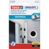 tesa On- & Off-Klettpunkte zum Aufkleben, 8er-Pack (Ø16mm), schwarz, schwarz