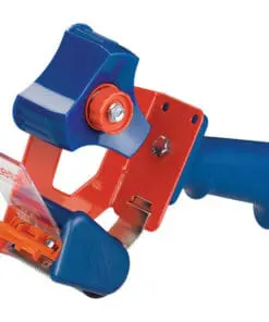 tesa Packbandhandabroller Economy, bis 66m x 50mm, rot/blau, mehrfarbig