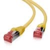 helos Patchkabel Cat.6 GHMT AWG 27/7 gelb 1,5 m 4 x 2 x AWG 27, geschirmt , 100% Vollkupfer , Cat 6, 250 MHz , schmale Knickschutztülle und Rastnasenschutz , mit Längenbezeichnung , Gigabit geeignet , PoE-fähig , halogenfreier LSZH-Mantel , umweltfreundliche Umverpackung , 25 Jahre Garantie Normen: - ISO/IEC 11801:2017 ClassE - EN 50173 ClassE - ANSI/TIA 568.2-D Cat.6 - Steckverbinder (IEC 60603-7) - Raucharm (IEC 61034) - Halogenfrei (IEC 60754-2) - flammwidrig (IEC60332-1-2) - unterst´b4fctzt IEEE 802.3af,IEEE 802.3at,IEEE 802.3bt (sprich PoE,PoE+,PoE++) - Fluke Channel Test ISO 11801 channel Class E