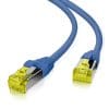 helos Patchkabel Cat.6a GHMT AWG 26/7 blau 0,25m ultra flaches Patchkabel für Verwendung bei beschränkten Raumverhältnissen , Premium Qualtät , U/UTP, ungeschirmt , mit Rastnasenschutz , AWG 32 , Strapazierfähig , vergoldete Kontakte , 25 Jahre Garantie