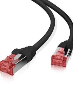 helos Patchkabel Cat.6 GHMT AWG 27/7 schwarz 0,5 m