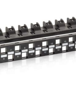equip Panel für 24x Keystone Jack Cat.6A ungeschirmt schwarz