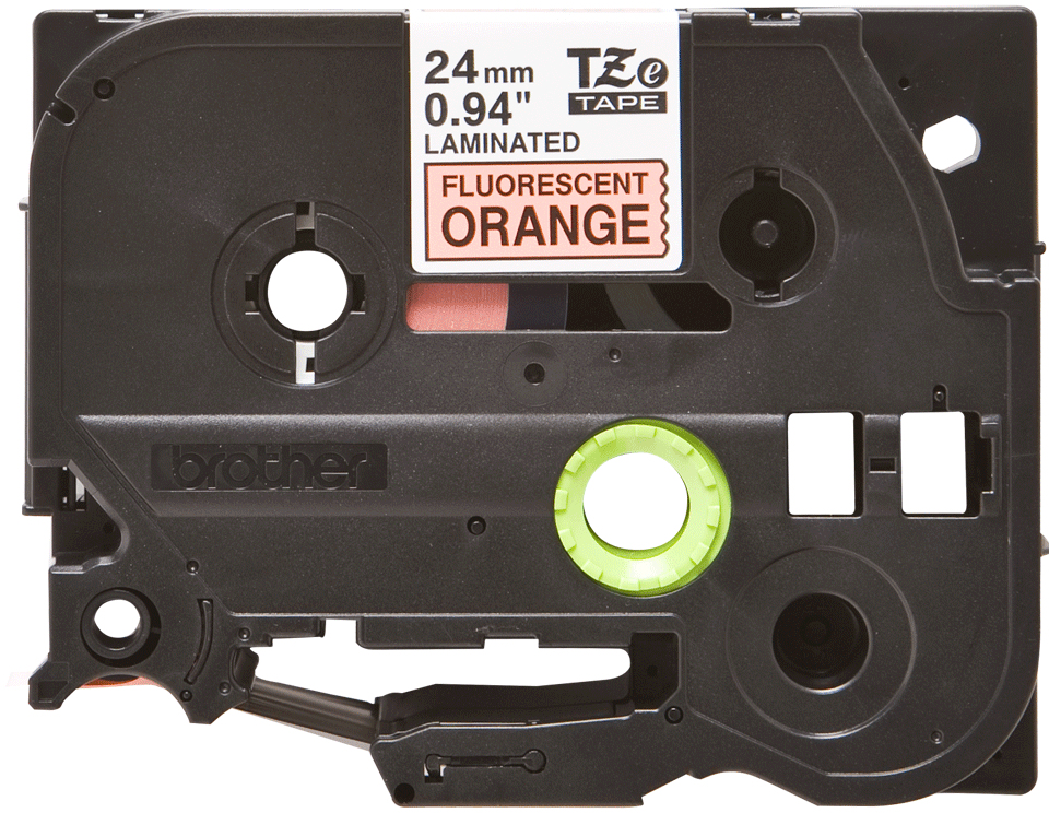 Schriftband TZe-B51 (lam.) Schwarz auf Signalorange 24mm x 5m Schriftband TZe-B51 (lam.) Schwarz auf Signalorange 24mm x 5m – Bild 2
