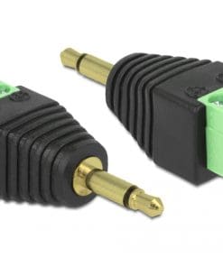 Delock Adapter Klinke Stecker 3,5 mm > Terminalblock 2 Pin