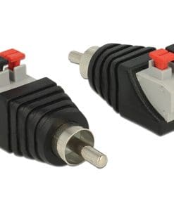 Delock Adapter Terminalblock mit Drucktaste > Cinch Stecker