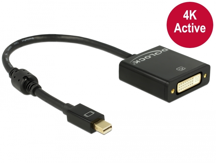 Delock Adapter mini Displayport 1.2 Stecker > DVI Buchse 4K Delock Adapter mini Displayport 1.2 Stecker > DVI Buchse 4K