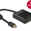 Delock Adapterkabel mini DisplayPort 1.2 > HDMI 4K schwarz 4K 60Hz Aktiv