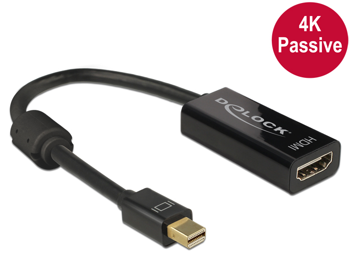 Delock Adapterkabel mini DisplayPort 1.2 Stecker>HDMI Buchse Delock Adapterkabel mini DisplayPort 1.2 Stecker>HDMI Buchse