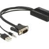 Delock Adapter VGA + Audio zu HDMI mit Kabel