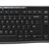 Logitech Wireless Keyboard K270 Zuverlässig und unkompliziert - Die All-in-One-Tastatur mit Nummernblock, die auch mit Smartphones und Tablets reibungslos funktioniert. Einfaches Umschalten zwischen zwei Geräten dank Easy-Switch-Taste. Die Tastatur hat außerdem eine integrierte Halterung aus Gummi für Mobilgeräte bis 30 cm (12 Zoll).