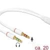 Delock Headset Adapter 1 x 3,5 mm 4 Pin Klinkenbuchse > 2 x 3,5 mm 3 Pin Klinke