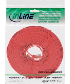 InLine® Patchkabel flach, U/UTP, Cat.6, rot, 5m, rot InLine® Patchkabel flach, U/UTP, Cat.6, rot, 5m, rot – Bild 4