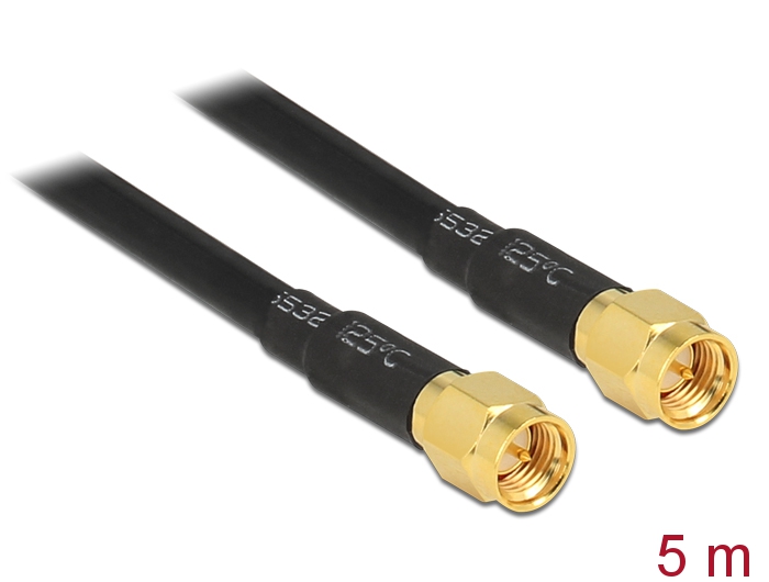 Delock Antennenkabel SMA Stecker > SMA Stecker LMR195 5 m Delock Antennenkabel SMA Stecker > SMA Stecker LMR195 5 m