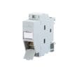 Für Hutschienenmontage (Tagschiene TH35), bestückt mit einer E-DAT modul RJ45 Kupplung, lichtgrau, IP20
