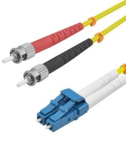 helos LWL OS2 Patchkabel Duplex LSZH 3,0mm LC/ST gelb 1,0m