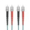 helos LWL OM3 Patchkabel Duplex LSZH 3,0mm ST/ST aqua 3,0m 900 u halogenfree outer Jacket Cable OD:0.9mm±0.05 OM4 50/125um For 10 Gbit Ethernet with ceramic Ferrule and boot UPC Polish Cable color:1.blue,2.orange, 3.green, 4.brown,5.grey, 6.white ,7.red, 8.black, 9.yellow, 10.violett, 11.pink, 12.aqua Cladding color:1.blue,2.orange, 3.green, 4.brown,5.grey, 6.white ,7.red, 8.black, 9.yellow, 10.violett, 11.pink, 12.aqua Loose Buffered Easy strip type at least 1m