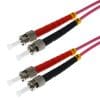 helos LWL OM4 Patchkabel Duplex LSZH 3,0mm ST/ST erikaviolett 2,0m