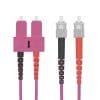 50/125 µm, Multimode , OM4-Faser für 10 Gigabit/s , ST Duplex St. an ST Duplex St. , Farbe: erikaviolett , 20 Jahre Garantie