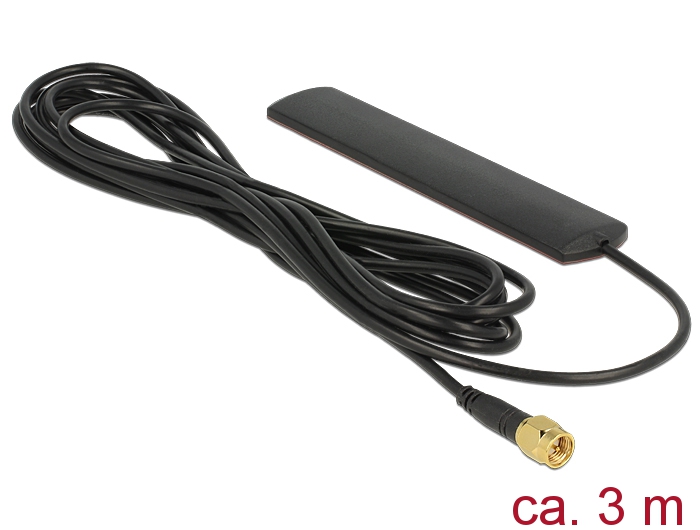 Delock Antenne LTE SMA 3 dBi omni starr Klebemontage Delock Antenne LTE SMA 3 dBi omni starr Klebemontage