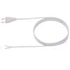Bachmann Zuleitung mit Eurostecker in weiss, Länge 2m Schutzkontakt-Verlängerungskabel H05VV-F 3G1,5mm² mit Schutzkontakt-Winkelstecker und Schutzkontakt-Kupplung, Mit Kinderschutz