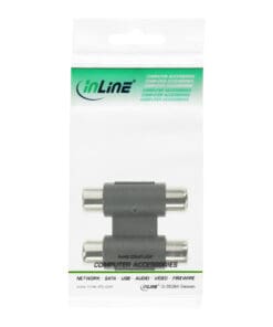 Alternative view of InLine® Audio Adapter, 2x Cinch Kupplung, Buchse / Buchse, schwarz