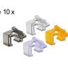 Delock Netzwerk RJ45 Reparatur Clip 40 Stück Set 2 Farbig sortiert (je 10 Stück rot, blau, grün, gelb)