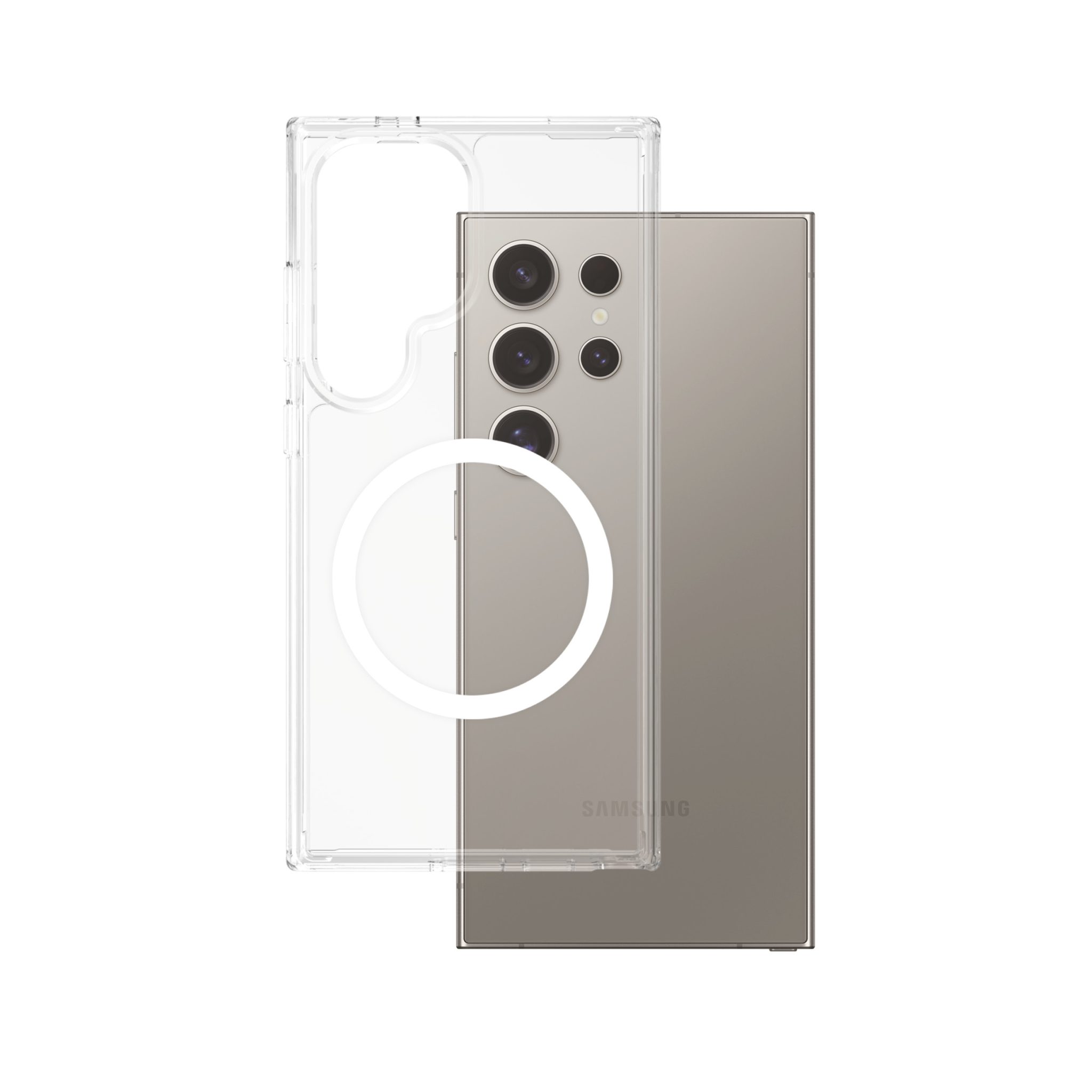 CARE Flagship Case Clear w. white QI Galaxy S25 Ultra CARE Flagship Case Clear w. white QI Galaxy S25 Ultra
