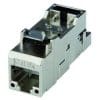 Telegärtner AMJ-S Modul CAT 6A T568B, Doppelpack, VPE 2 Stk - Extrem kurze Baulänge von nur 32 mm - RJ45 Buchse, geschirmt - Kennzeichnung der Adernbelegung nach T568B - GHMT zertifiziert - Cat 6A (A tiefgestellt) gemäß IEC 60603-7-51, 60512-27-100 - Klasse EA gemäß ISO/IEC 11801 - Doppelpack, 2 Einbaubuchsen