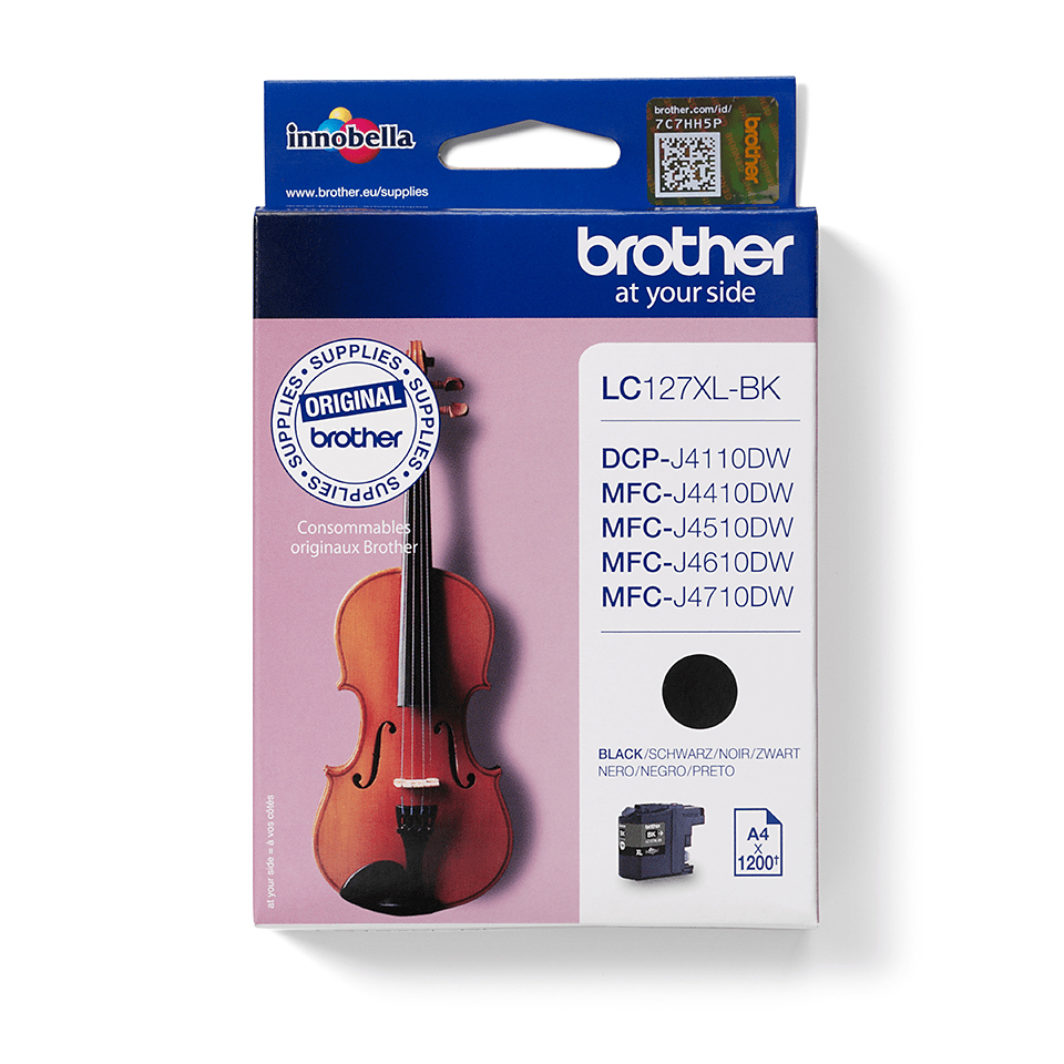 Brother Tintenpatrone LC-127XLBK Schwarz (ca. 1200 Seiten) Brother Tintenpatrone LC-127XLBK Schwarz (ca. 1200 Seiten)