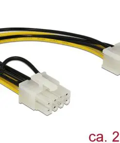 Delock Kabel Power PCIE 6 Pin Bu > 8 Pin St PCIE