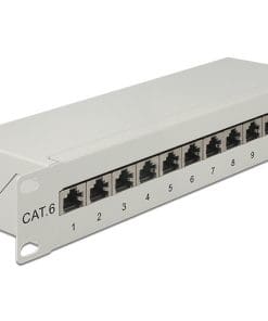 Delock 10" Patchpanel 12 Port Cat.6, grau