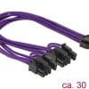 Delock Kabel Power PCIe 6 pin Bu > 2 x 8 pin St 30 cm Buchse 30 cm