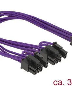 Delock Kabel Power PCIe 6 pin Bu > 2 x 8 pin St 30 cm