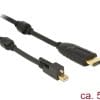 Delock Kabel mini Displayport 1.2 Stecker mit Schraube > HDMI Stecker 5 m