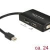 Delock Adapter mini Displayport 1.1 Stecker > Displayport / HDMI / DVI Stecker > Buchse Passiv weiß