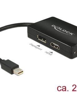 Delock Adapter mini Displayport 1.1 Stecker > Displayport / HDMI / DVI