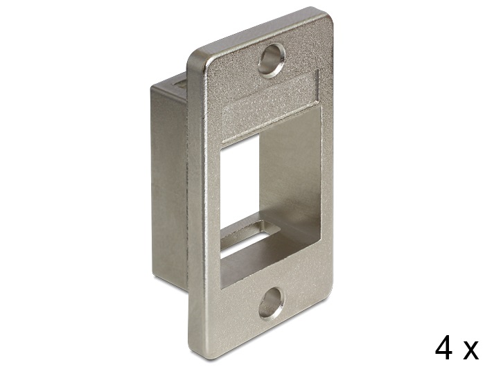 Delock Keystone Halterung 1 Port für Geräteeinbau 4 Stück Delock Keystone Halterung 1 Port für Geräteeinbau 4 Stück