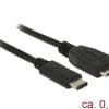 Delock Kabel USB 3.1, Gen2 USB-Type-C > USB Micro-B 0,5 m schwarz