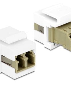 Delock Keystone Modul LC Duplex Buchse > Buchse Multimode