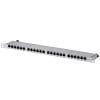 helos Cat.6a LSA 19" Patchfeld 0,5 HE 24 Port lichtgrau ISDN-Anschlusskabel (baugleich mit Panasonic KX-A210D), Flachkabel