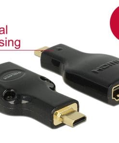 Delock Adapter HDMI Micro-DStecker > HDMI-A Buchse 4K schwarz